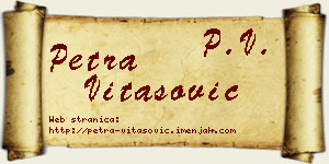 Petra Vitasović vizit kartica